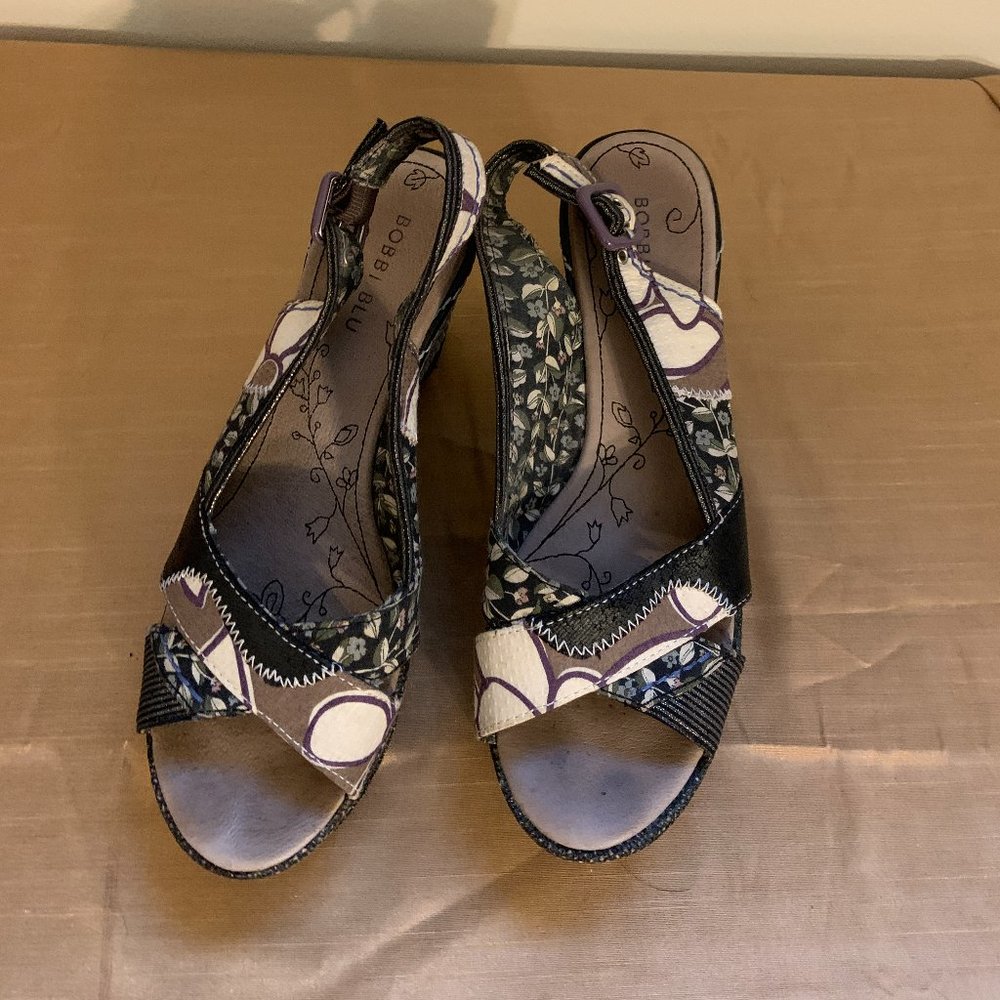 Bobby Blu Patchwork Sling-Back Wedges - image 3